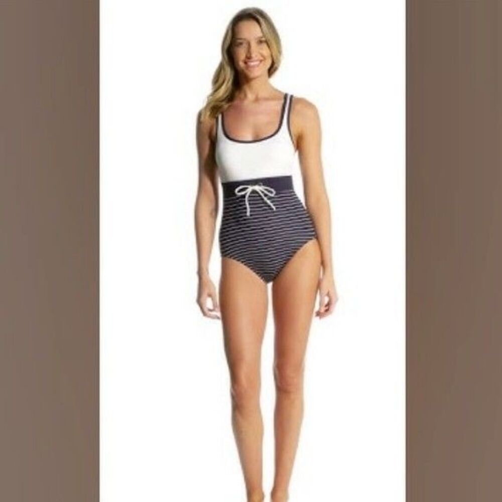 Tommy Hilfiger Striped One Piece Swimsuit Size 8